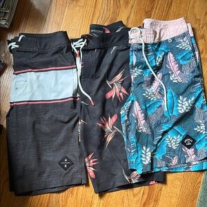 3 Pairs Mens American Eagle swim shorts XS